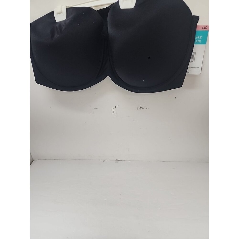 Radiant  Women's 74325 Full Figure Comfort Bra Underwire Black 44D New!! - Picture 2 of 2